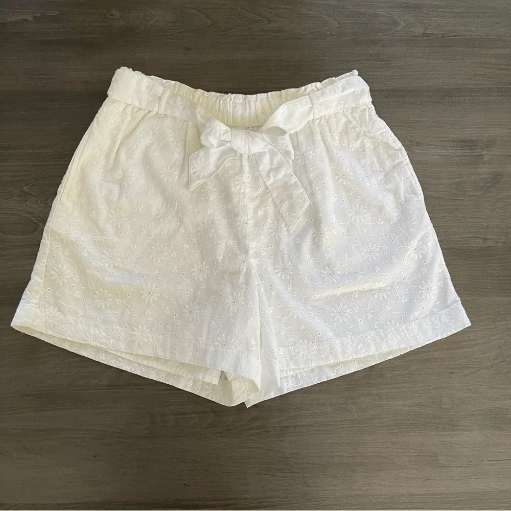 Polo Ralph Lauren girls white floral eyelet shorts size 14 NWT